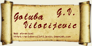 Goluba Vilotijević vizit kartica